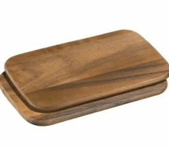 Assiett i akaciaträ, 26x17cm, 2-pack - Zassenhaus