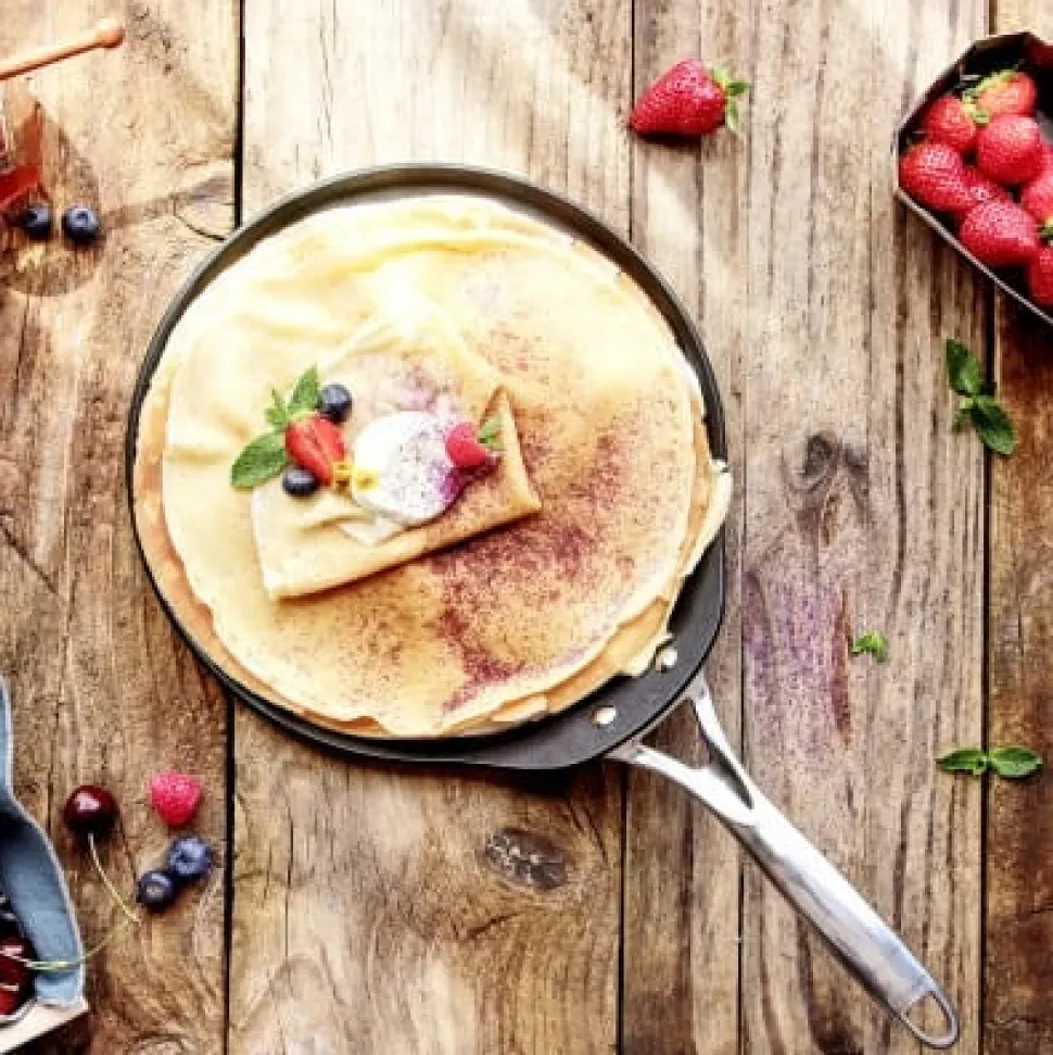 Belagd crepespanna/pannkakslagg, 28 cm, CastelPro - Cristel