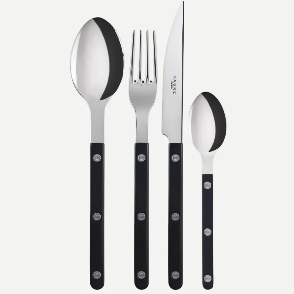 Bestickset, 24 delar, Bistrot, Black - Sabre Paris