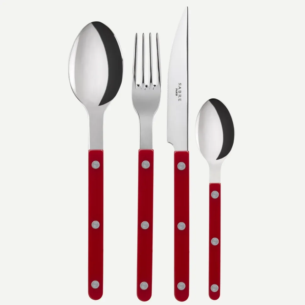 Bestickset, 4 delar, Bistrot, Burgundy - Sabre Paris