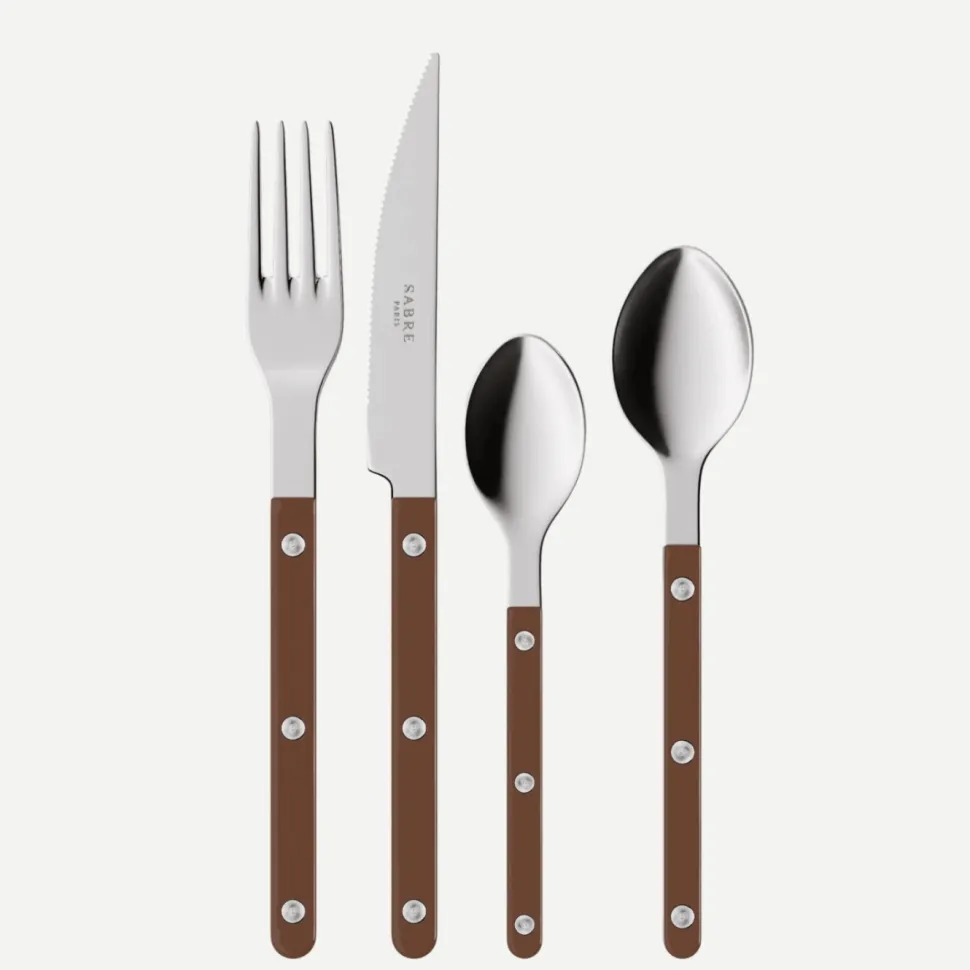 Bestickset, 24 delar, Bistrot, Chocolate - Sabre Paris