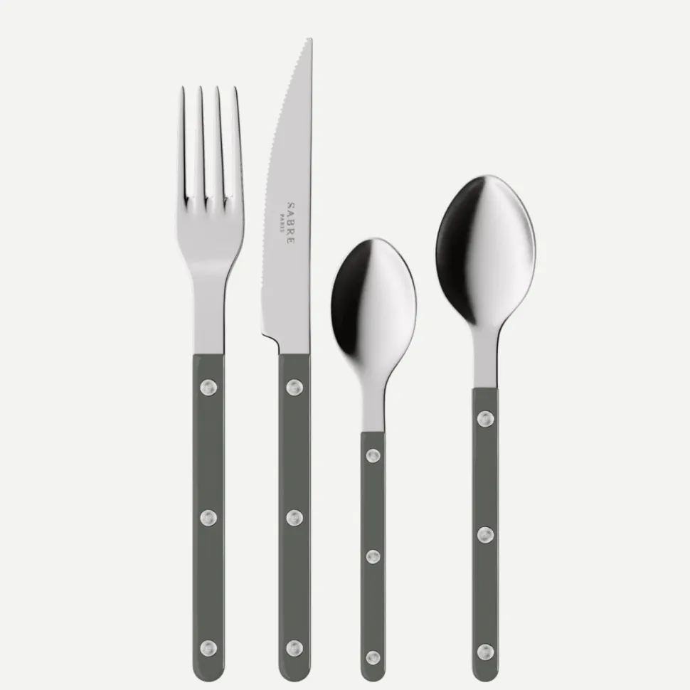 Bestickset, 4 delar, Bistrot, Dark grey - Sabre Paris