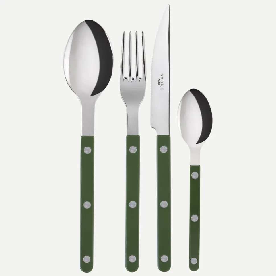 Bestickset, 4 delar, Bistrot, Green - Sabre Paris
