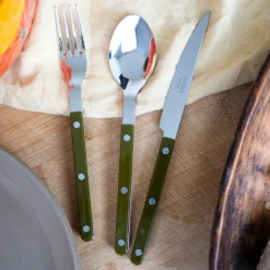 Bestickset, 4 delar, Bistrot, Green fern - Sabre Paris