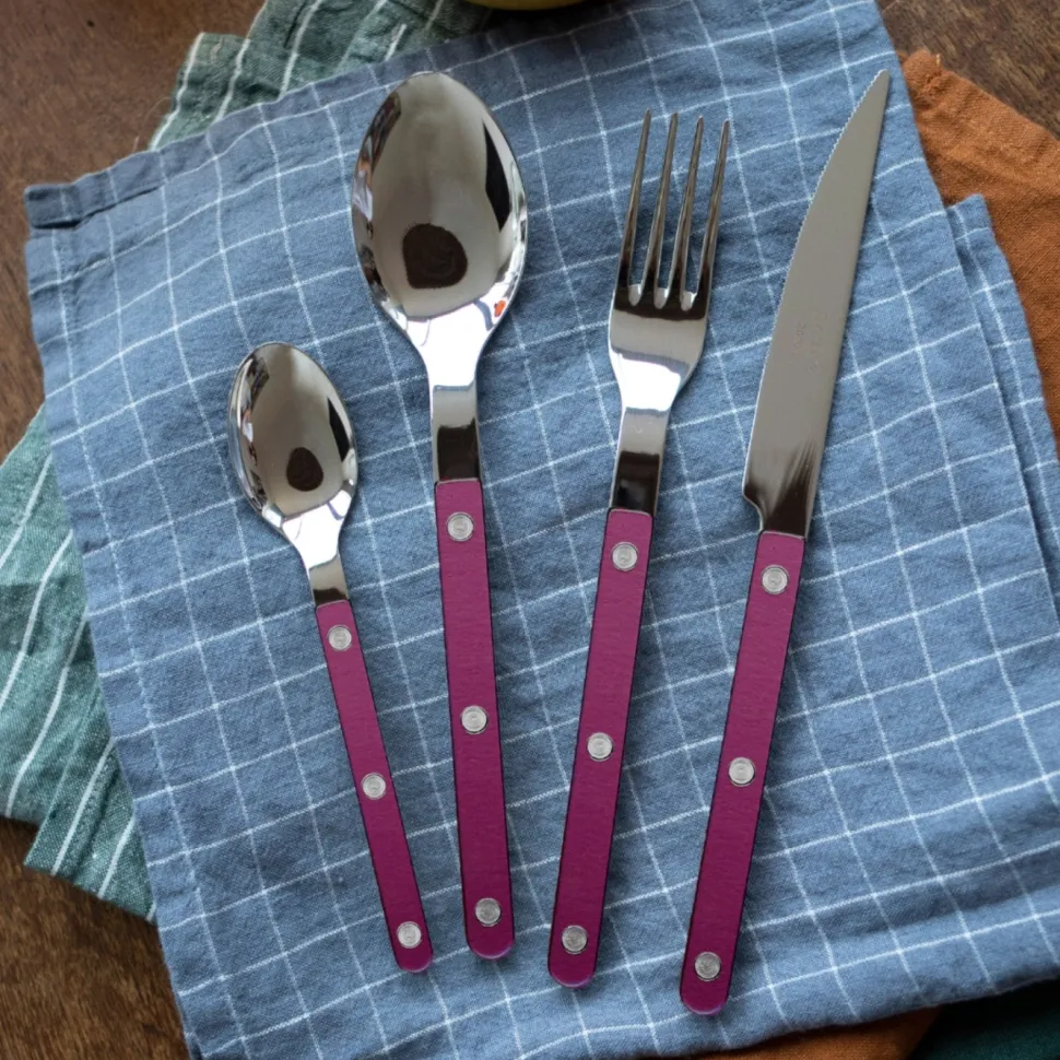 Bestickset, 24 delar, Bistrot Pearly, Aubergine - Sabre Paris
