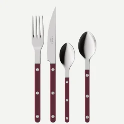 Bestickset, 24 delar, Bistrot Pearly, Aubergine - Sabre Paris