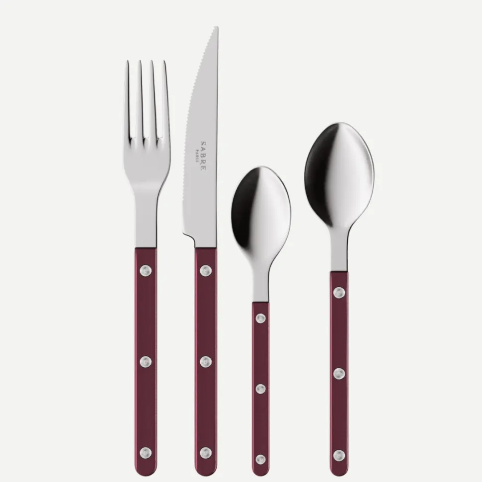 Bestickset, 24 delar, Bistrot Pearly, Aubergine - Sabre Paris