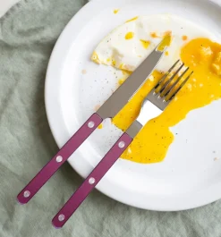 Bestickset, 24 delar, Bistrot Pearly, Aubergine - Sabre Paris
