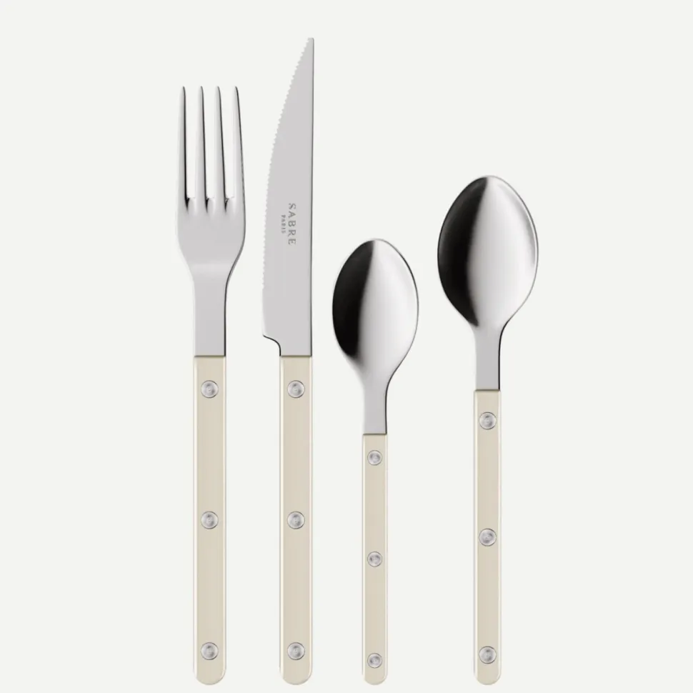Bestickset, 4 delar, Bistrot Pearly, Pearl - Sabre Paris