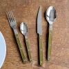 Bestickset, 4 delar, Bistrot Pearly, Moss - Sabre Paris
