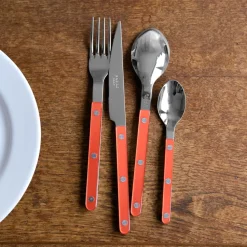 Bestickset, 4 delar, Bistrot Pearly, Orange - Sabre Paris