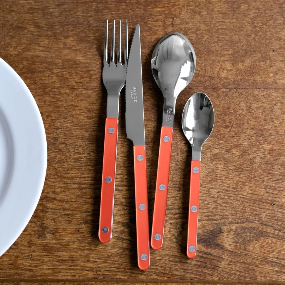 Bestickset, 4 delar, Bistrot Pearly, Orange - Sabre Paris