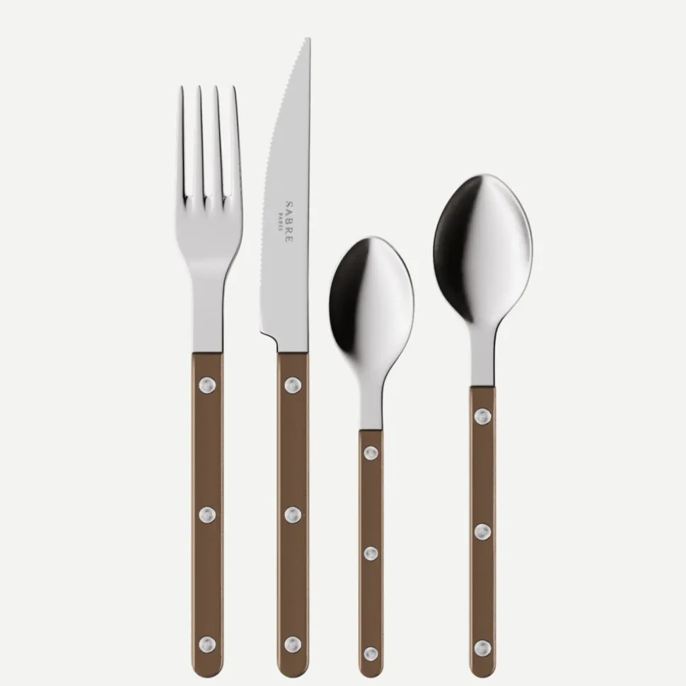 Bestickset, 24 delar, Bistrot Pearly, Brown - Sabre Paris