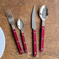Bestickset, 4 delar, Bistrot Pearly, Red - Sabre Paris