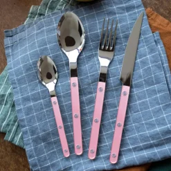 Bestickset, 4 delar, Bistrot Pearly, Soft pink - Sabre Paris