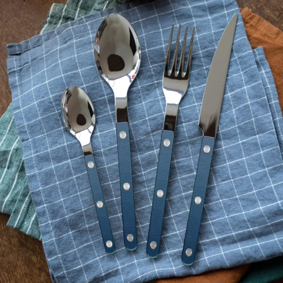 Bestickset, 24 delar, Bistrot Pearly, Steel blue - Sabre Paris