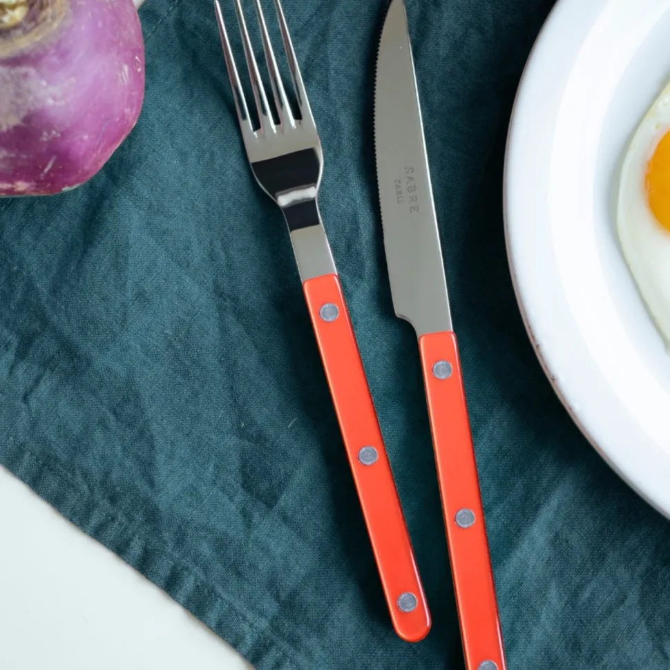 Bestickset, 24 delar, Bistrot Pearly, Orange - Sabre Paris