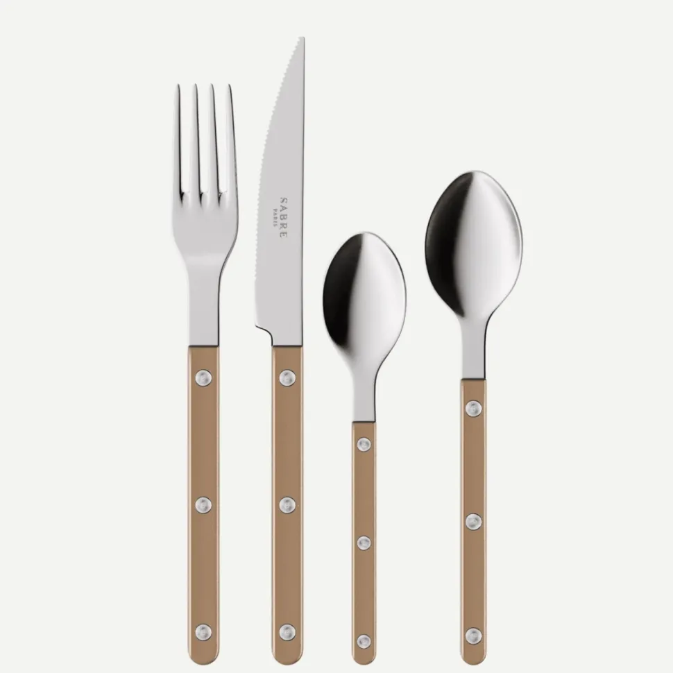 Bestickset, 24 delar, Bistrot Pearly, Caramel - Sabre Paris