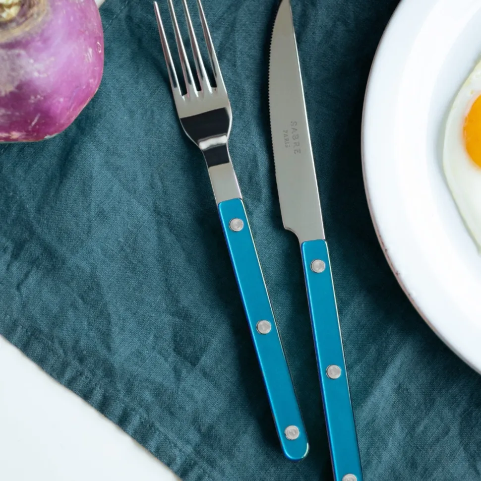 Bestickset, 24 delar, Bistrot Pearly, Turquoise - Sabre Paris
