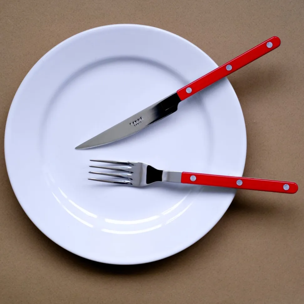 Bestickset, 4 delar, Bistrot, Red - Sabre Paris