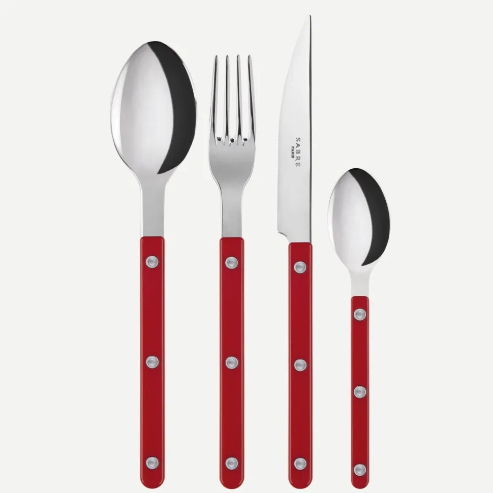 Bestickset, 24 delar, Bistrot, Red - Sabre Paris