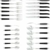 Bestickset 05, Handtag av Ebenholts, blank, Tradition - Forge de Laguiole
