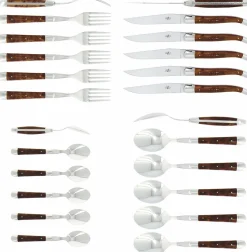Bestickset 03, Handtag av Tuja, blank, Tradition - Forge de Laguiole