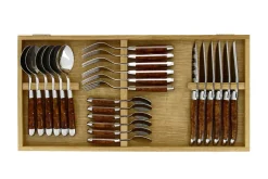 Bestickset 03, Handtag av Tuja, blank, Tradition - Forge de Laguiole