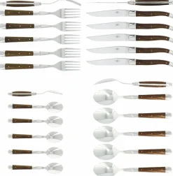 Bestickset 03, Handtag av Valnöt, blank, Tradition - Forge de Laguiole