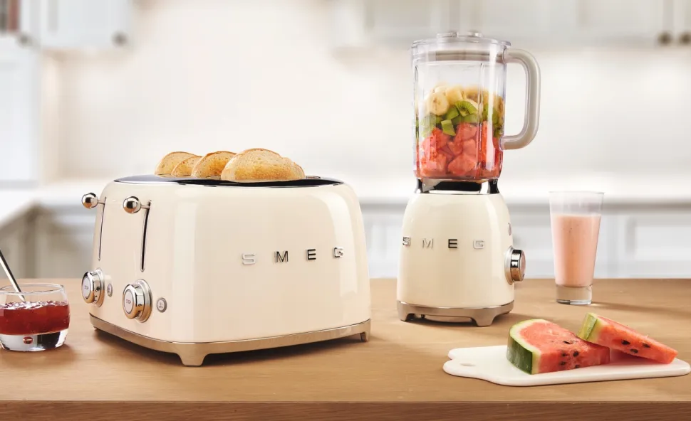 Brödrost, 4 skivor, Creme - Smeg