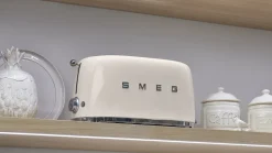 Brödrost, 4 skivor, Långa fack, Creme - Smeg