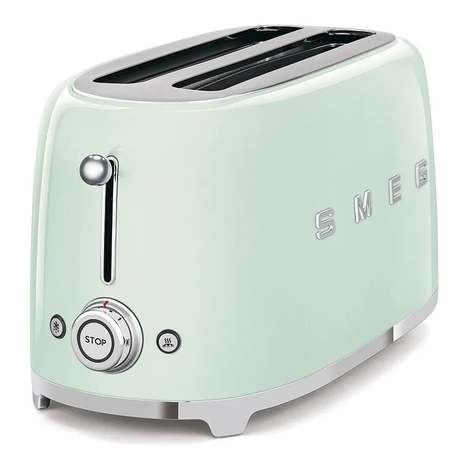 Brödrost, 4 skivor, Långa fack, Pastellgrön - Smeg