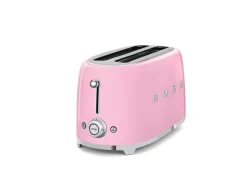 Brödrost, 4 skivor, Långa fack, Rosa - Smeg