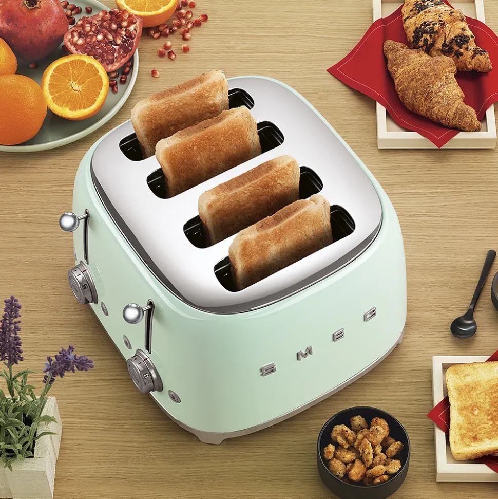 Brödrost, 4 skivor, Pastellgrön - Smeg