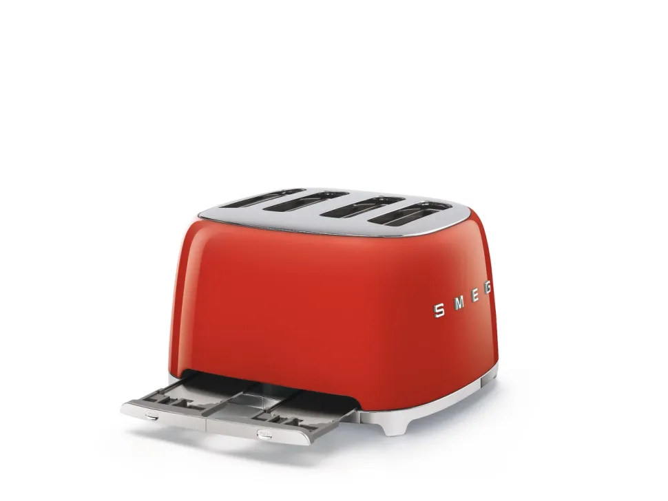 Brödrost, 4 skivor, Röd - Smeg