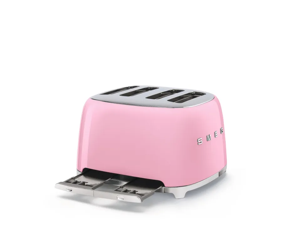Brödrost, 4 skivor, Rosa - Smeg