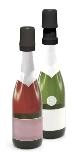 Champagnekork med Vakuumpump, svart - Pulltex