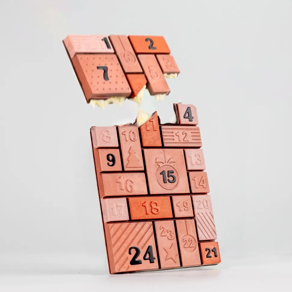 Chokladkakeform Adventskalender med 24 bitar - Martellato