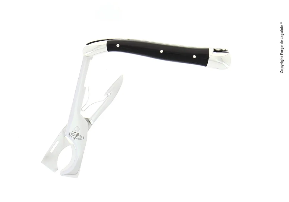 Cigarrsnoppare, handtag av Mörkt Horn, blank - Forge de Laguiole
