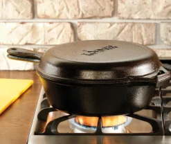 Combo Cooker - Stekpanna, Traktörpanna och Dutch Oven i gjutjärn, 3 liter/26 cm, Seasoned - Lodge