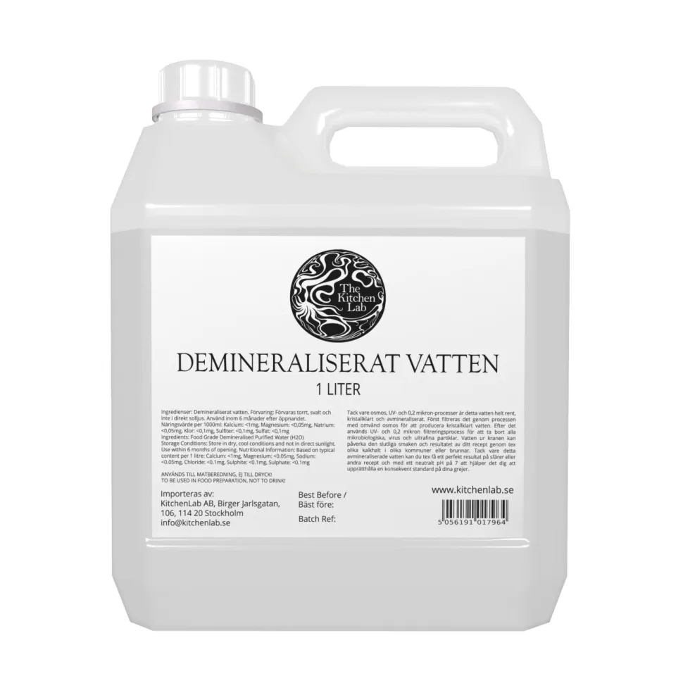 Demineraliserat Vatten - The Kitchen Lab - 1 L
