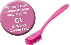 Diskborste - DeLaval - Rosa (World Cancer Day)