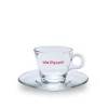 Espressokoppar i glas med fat, 6-pack - La Pavoni