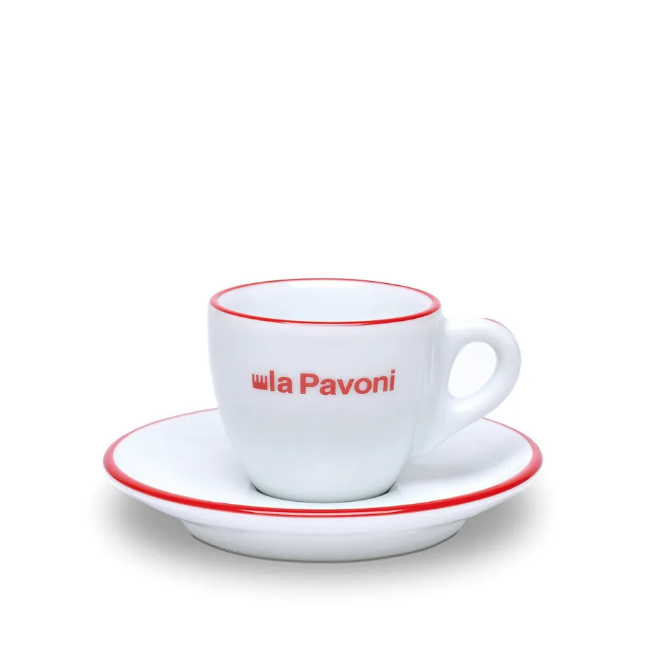 Espressokoppar med fat, 6-pack - La Pavoni