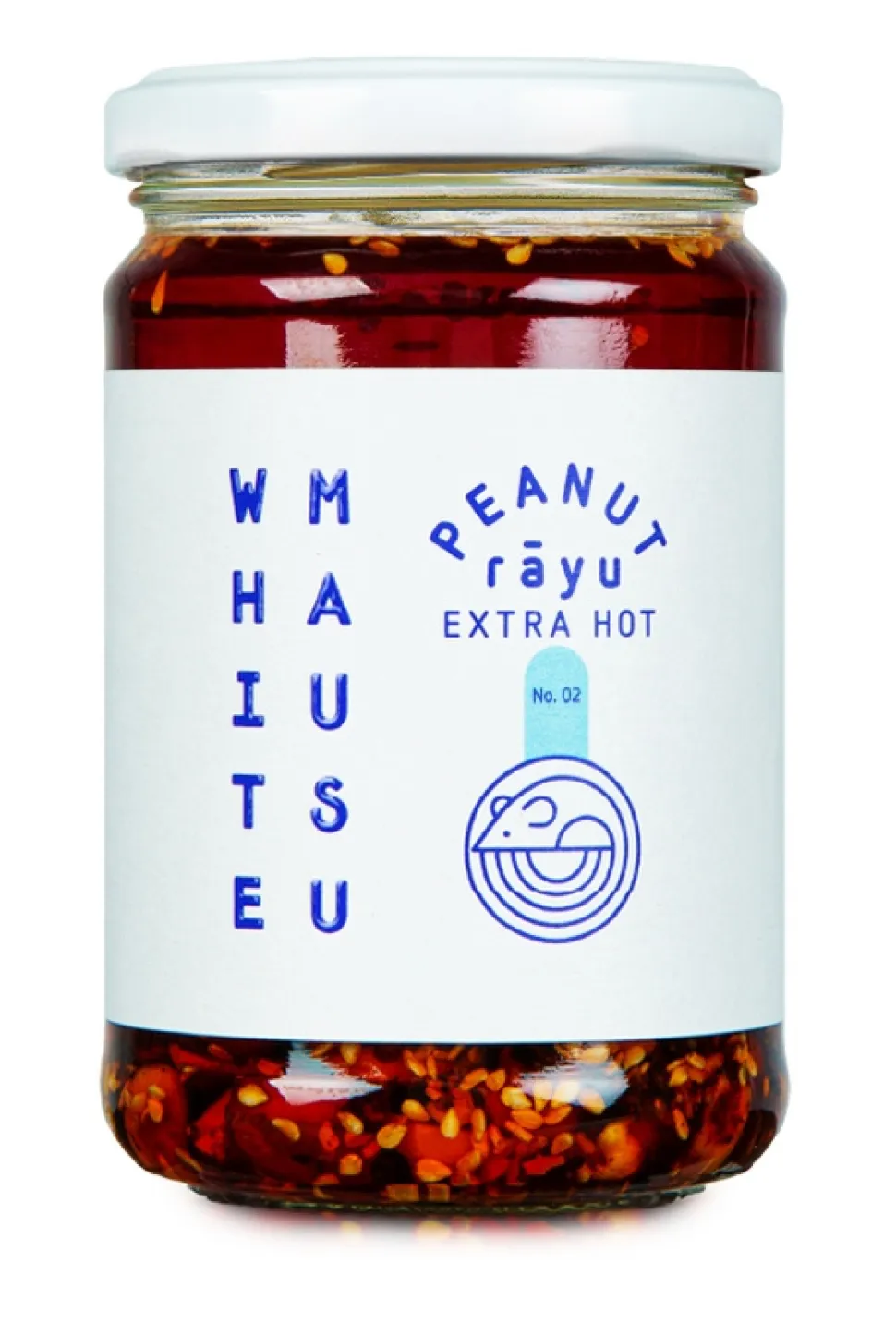 Extra Hot Peanut Rãyu, Krispig chiliolja med jordnötter & sesam, 240 g - White Mausu
