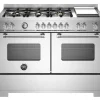 Gasspis Master, 120 cm, 6 brännare + stekbord, 2 ugnar, Rostfri - Bertazzoni