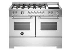 Gasspis Master, 120 cm, 6 brännare + stekbord, 2 ugnar, Rostfri - Bertazzoni