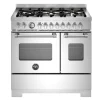 Gasspis Master, 90 cm, 6 brännare, 2 ugnar, Rostfri - Bertazzoni