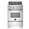Gasspis Master, 60 cm, 4 brännare, 1 ugn, Rostfri - Bertazzoni