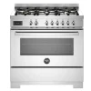 Gasspis Professional, 90 cm, 6 brännare, 1 ugn, Rostfri - Bertazzoni